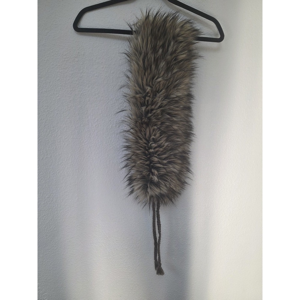 Gap Brown Faux Fur Scarf One Size Wrap Neck Stole Mob Wife Retro